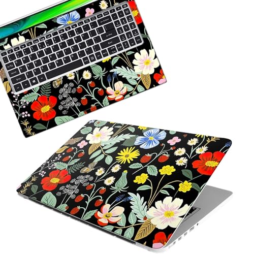 Image of Galaxsia Floral D43 Full Body Vinyl Laptop Skin /Sticker /Cover Upto 15.6 Inches Laptops Laminated-Removable-HD Quality Compatible for Hp-Dell-Sony-Lenovo-Asus etc.(15x10 Inches)