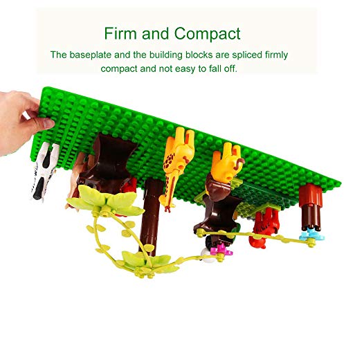 Image of Lekebaby 6 Pack Classic Baseplates 10 inch x 10 inch, Building Base Plates for Building Bricks, 100% Compatible with Major Brands and Activity Table-Baseplate, Sturdy & Safe, Age 3 and up Kids, Multicolored 3