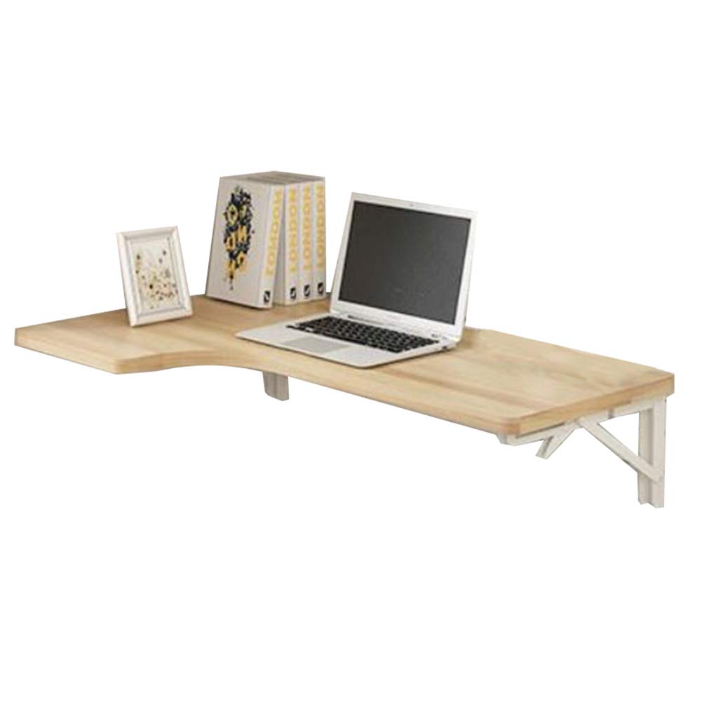 Table pliante murale super portant en pin massif, bureau d'angle haut de gamme