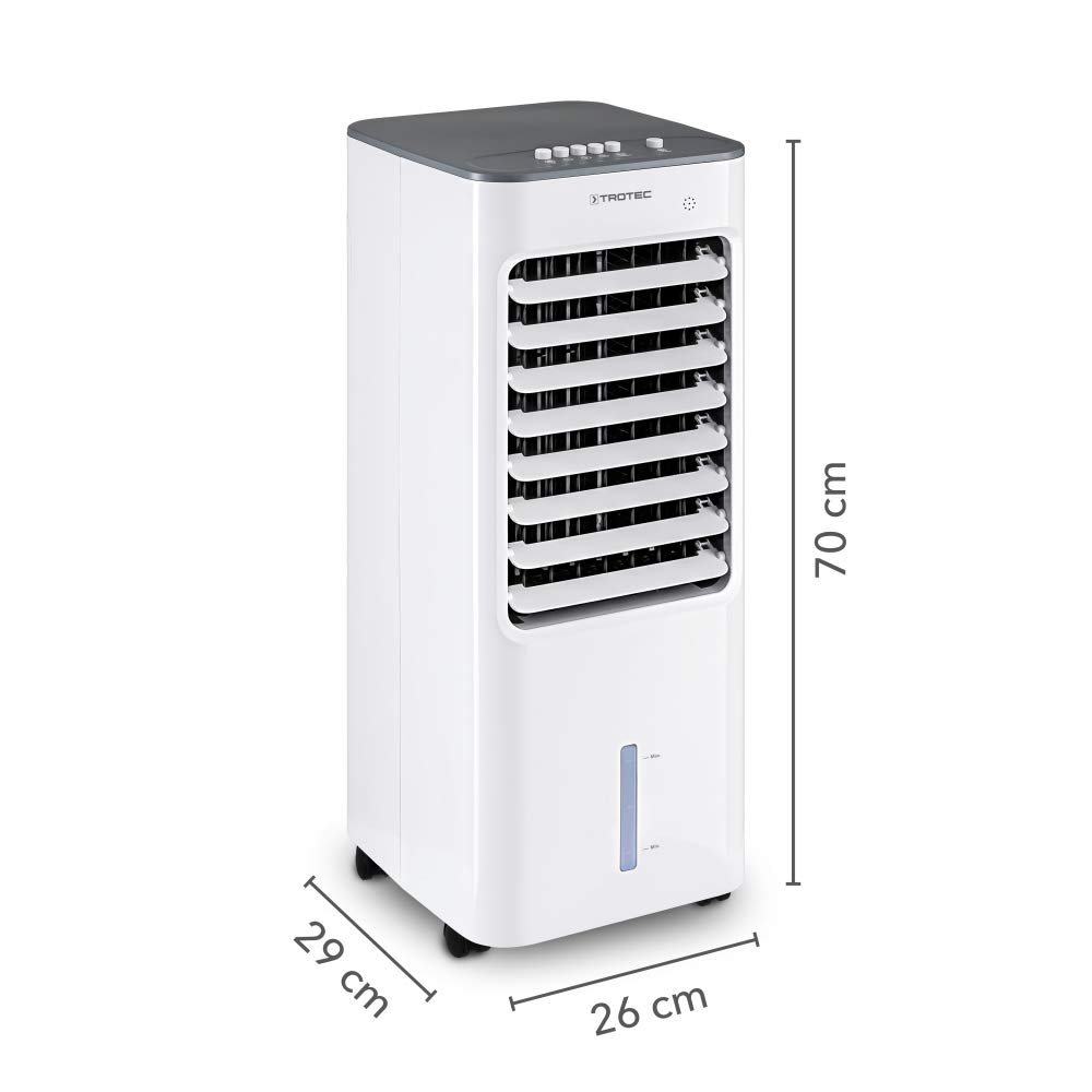 TROTEC Rafraîchisseur d'air - climatiseur mobile PAE 21 avec filtre à air - climatiseur mobile sans évacuation, 3 vitesses, fonction swing, fonctionne par évaporation