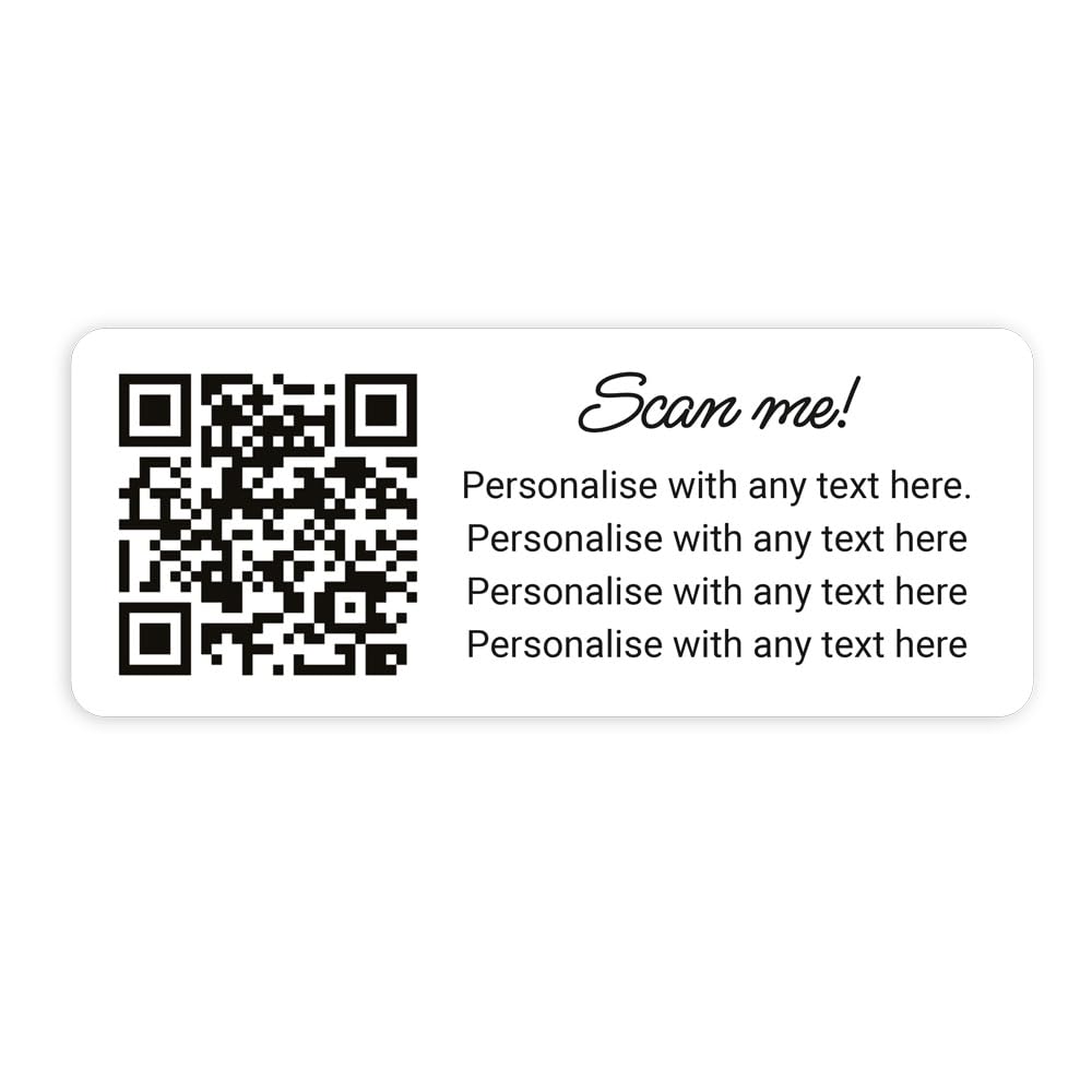 QR Code with Information - Waterproof Labels - Pack of 30