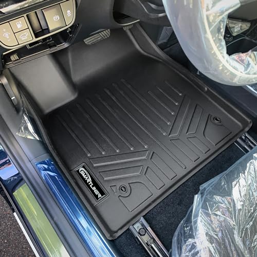 SMARTLINER-Custom-Fit-All-Weather-2-Row-Floor-Mats-Cargo-Liner-Set-Black-Compatible-with-2022-2023-Kia-EV6-Wind-AWD