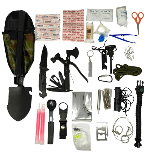 Kit de supervivencia 50 en 1, equipo táctico de primeros auxilios y camping