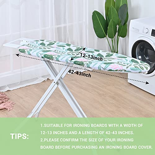 Apexchaser Ironing Board Cover And Pad 13X43 Inch, Silicone Coating, Scorch Resistant, Extra Thick Covers Padding With Elastic Edge, Cord Lock, Heavy Duty Iron Board Cover For Standard Boards #TOP5
