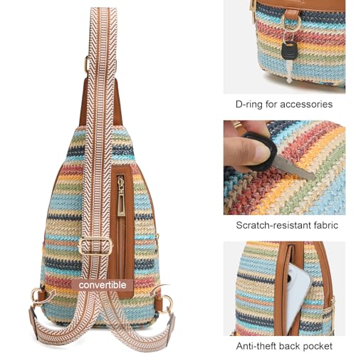 Image of cakang Womens Sling Bag Crossbody Bags for Women Vegan Leather Sling Backpack Daypack Fanny Pack Crossbody Purse Travel