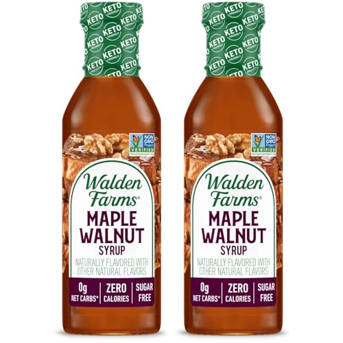 Walden Farms Maple Walnut Syrup – Perfect for Pancakes, Waffles, Desserts – Zero Calorie,...
