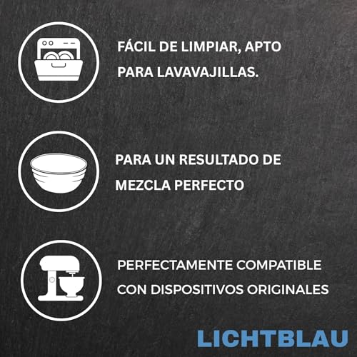 LICHTBLAU batidor de varillas 00650543 para robot de cocina Bosch I Batidora de recambio para MUM4 y MUM5 086066 095428 653926 I Batidora de varillas 8 alambres I Accesorio procesador de comida Bosch - imagen 4