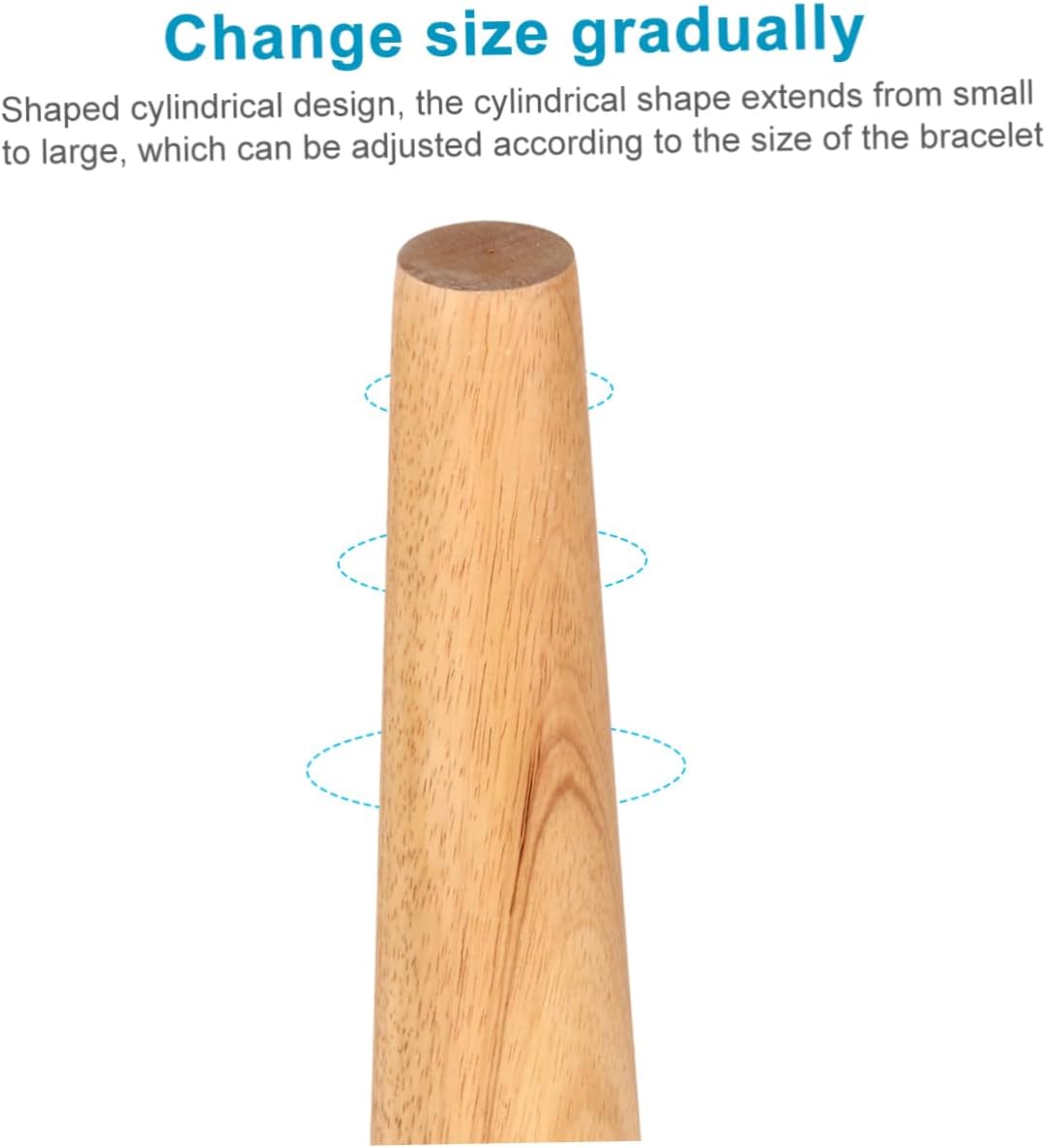 MUELODSIC DIY Wood Bracelet Mandrel Tool for Jewelry Forming Bangle Mandrel Durable Solid Wood Construction Suitable for All Types of Bangles and Repair Comfortable Smooth Surface