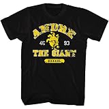 Andre The Giant T-Shirt - Hand Wrestling Black Adult Tee Shirt, Large