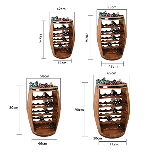 ZZJWMJGC Weinschrank, freistehender Weinschrank aus Holzfässern, Weinlagerregal-Organizer für Weinbar, Weinregal für die Inneneinrichtung 3 ZZJWMJGC Weinschrank, freistehender Weinschrank aus Holzfässern, Weinlagerregal-Organizer für Weinbar, Weinregal für die Inneneinrichtung
