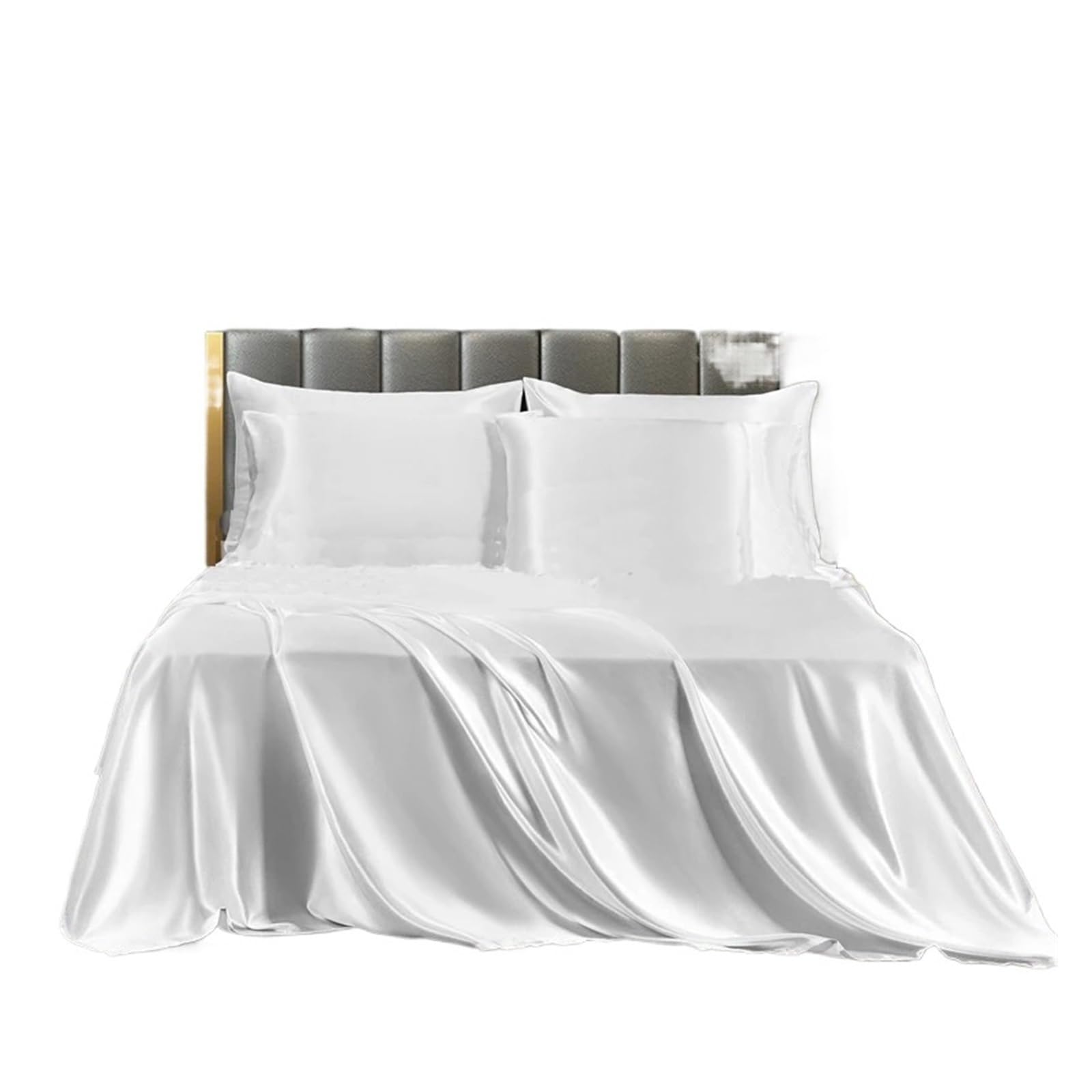 Drap housse lit en satin anti frottement cheveux peau