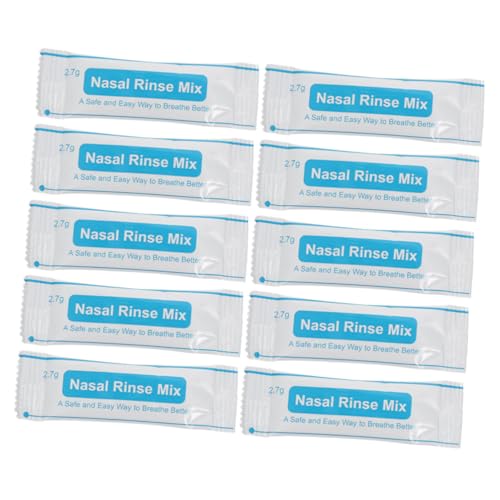 UKCOCO Mezcla Instantánea Sal Para Lavado Nasal 40 Sobres Caja Plástico Seguro Para Limpieza y Cuidado Nasal En Adultos y Transporte