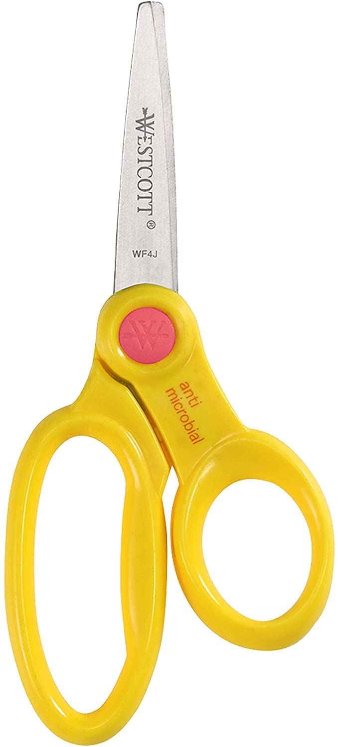 Westcott Schulschere mit 24 spitzen Kinderscheren mit antimikrobiellem Schutz Spitz Case of 4 Sets