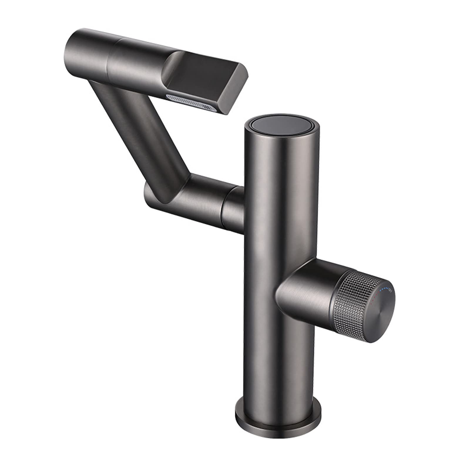 Robinet de salle de bain pliable et pivotant avec jet cascade unique
