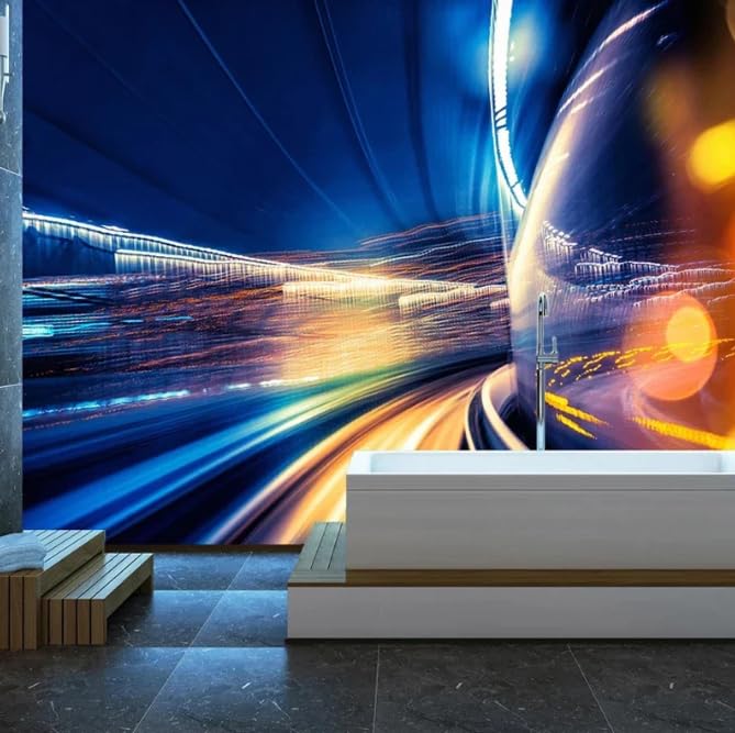 Affiche murale 3D espace pour salon et bar - Papier peint moderne 200x140 cm
