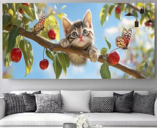 Kit de pintura por números con diamantes grandes de 30x60cm para bordado artístico