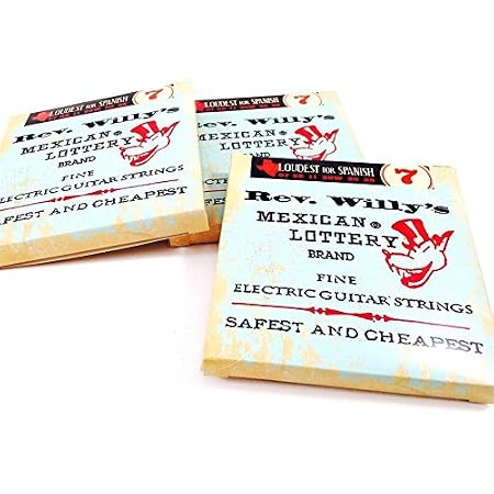 Amazon.com: Reverendo Willy de la Lotería mexicana marca cuerdas de guitarra  eléctrica 3 Sets 07 – 38 : Instrumentos Musicales
