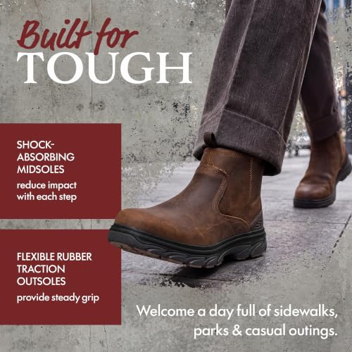 Skechers mens Relaxed Fit Resment Korver Chukka Boot, Dark Brown, 10 US - image 4