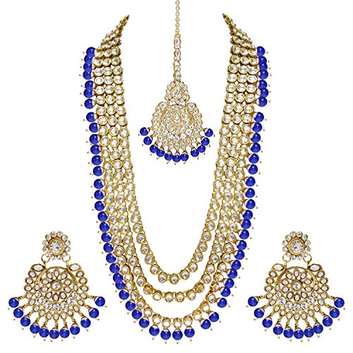 Image of Peora Ethnic Traditional Kundan Bridal Jewelry Set Gift for Women