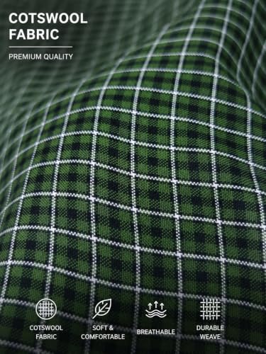 Image of Cotswool Checks Unstitched Shirt Fabric 2.25 Meter, 44 Inch