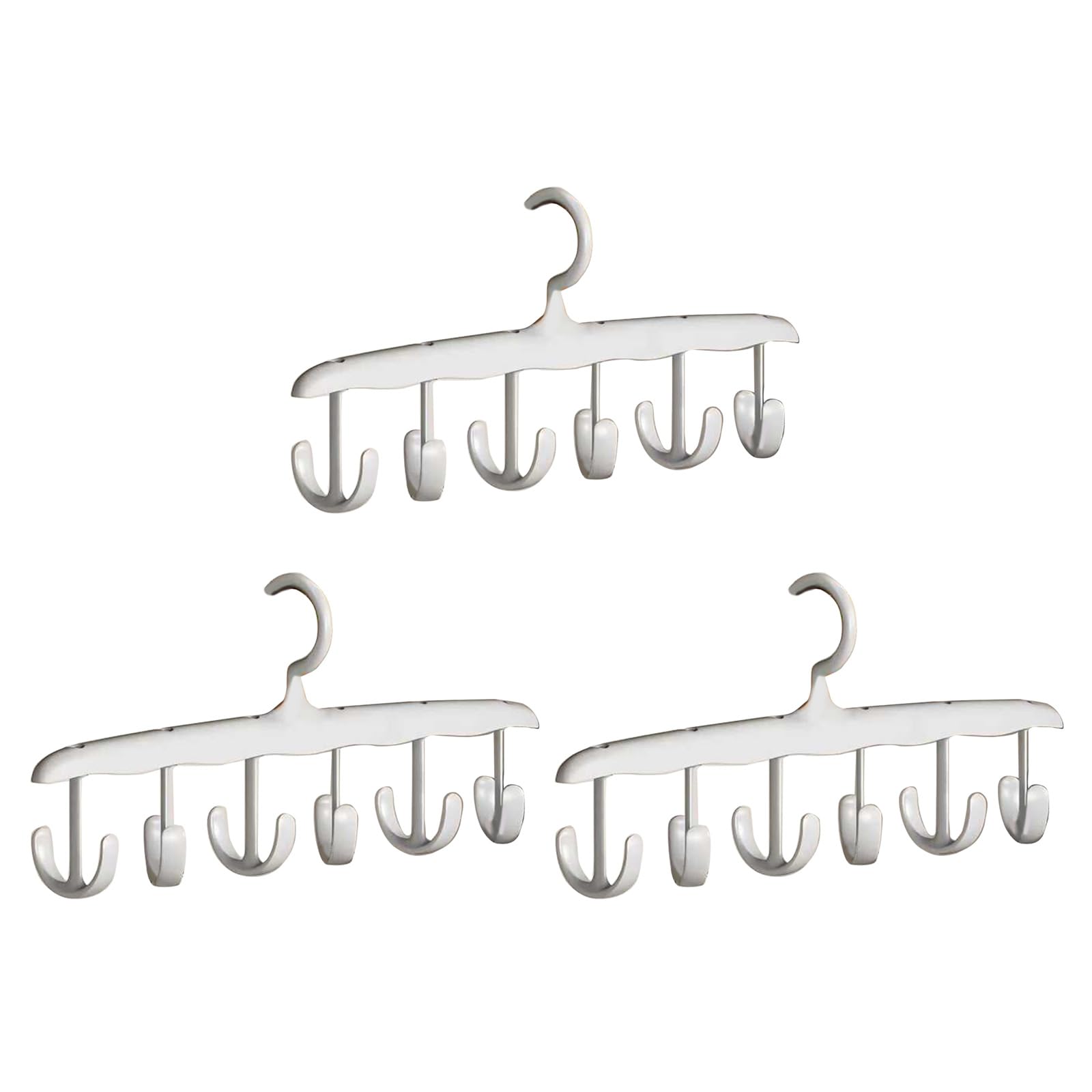 CRFFZ Rotatable Wardrobes Organizers Waved Shape Multiple Hook Structures for Portable Home Storage Needs Rotating Clothes Organizers