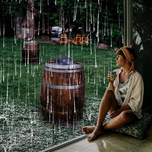 Outdoor Rain Drum Chime for Garden, 6 Inch Chakra Steel Tongue Drum with 8 Notes