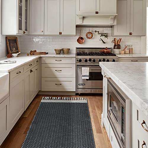 Eanpet Boho Rug 2' X 4.3' Washable Braided Runner Rugs Area Rug With Tassels Hand Woven Small Throw Rug Reversible Indoor Outdoor Floor Mats For Laundry Room Kitchen Bedroom Bathroom,Grey #TOP6