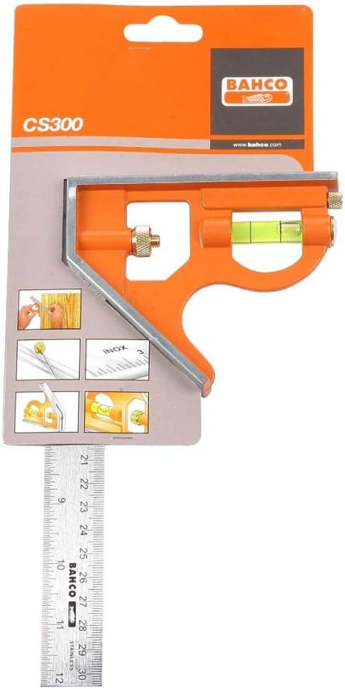 Combination Square (11.8in) (Orange/Silver)