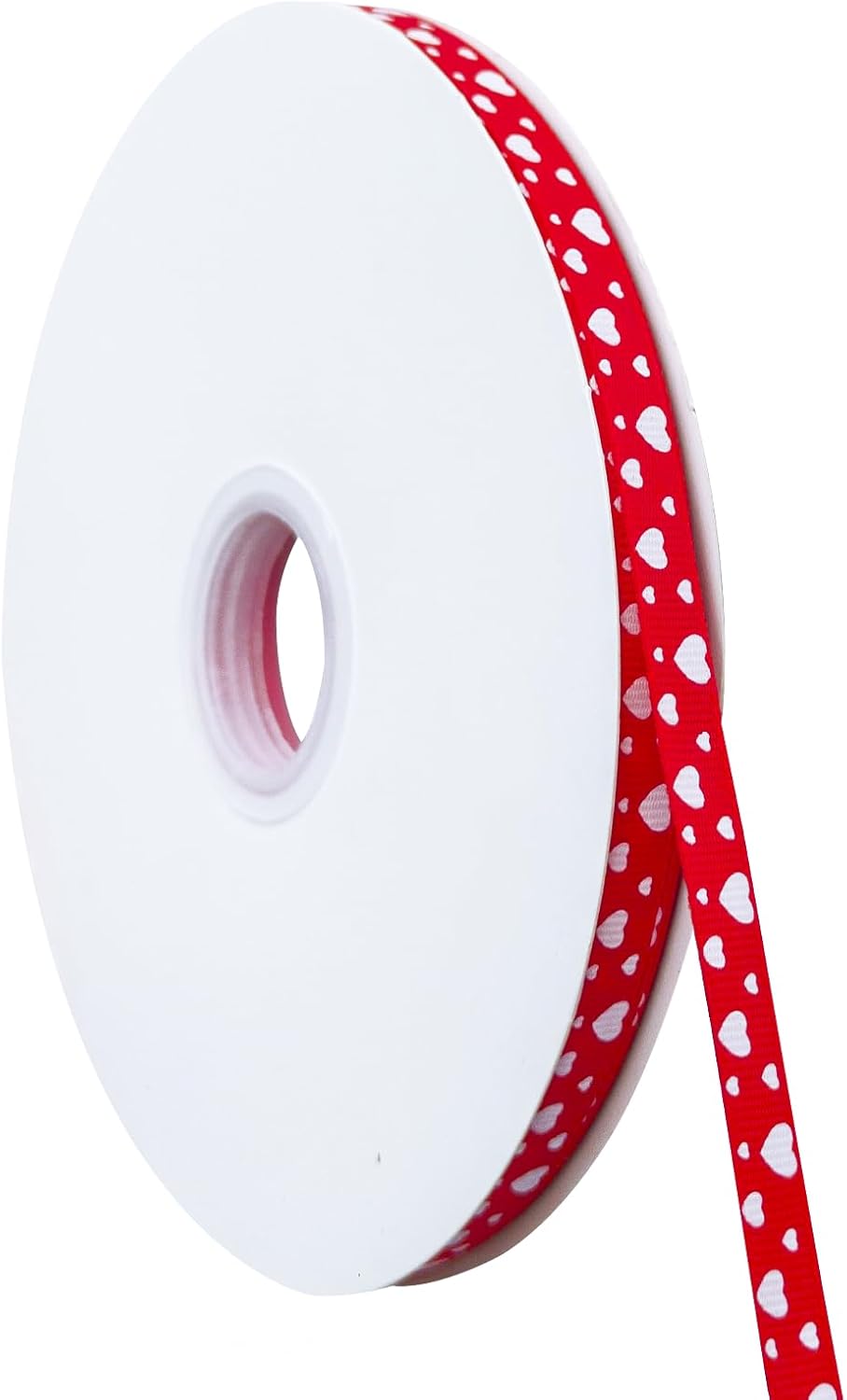 Valentine’s Day Ribbon, 100 Yards 1 Inches Heart Satin Ribbon for Valentine's Day Craft, Gift Wrapping, Home Decor, Red (Valentine's Day Ribbons, 1")