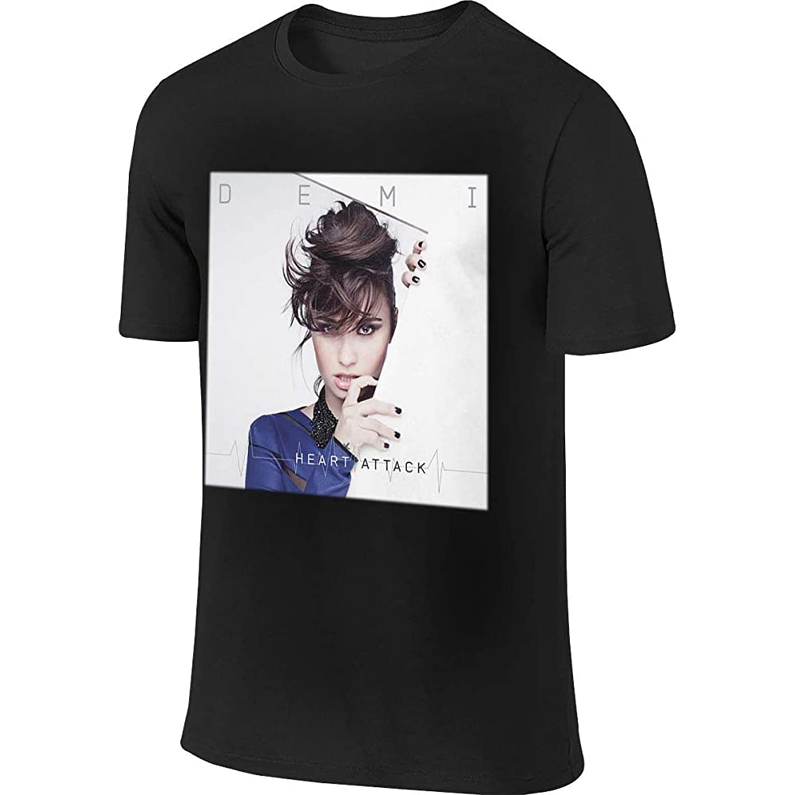 Dehen Unisex Black Mens Personalized Breathable Tee Demi Lovato - Heart Attack Tshirts Xl