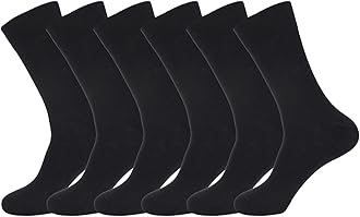 98% Cotton Rich Dress Socks for Business Mens Womens Casual Socks 6Pack