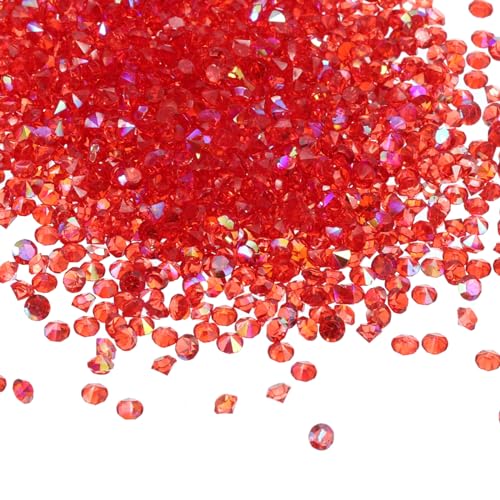 Confettis en cristal acrylique rouge AB 3mm PATIKIL pour déco de table mariage (14000 pcs)