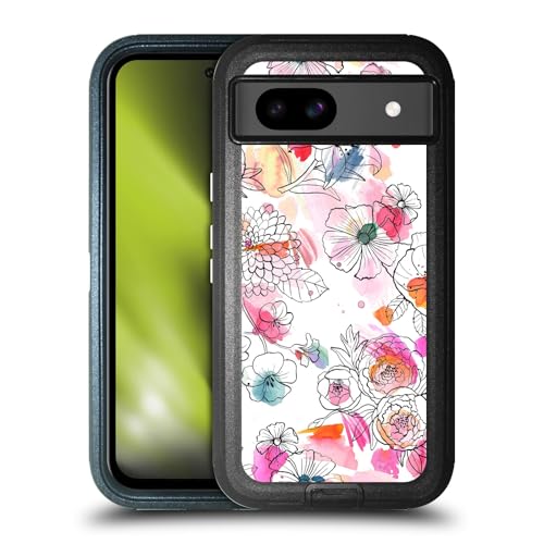 Étui Antichoc Google Pixel 8a Ninola Fleurs Aquarelle Pastel Coque de Protection Ultra-Blindée