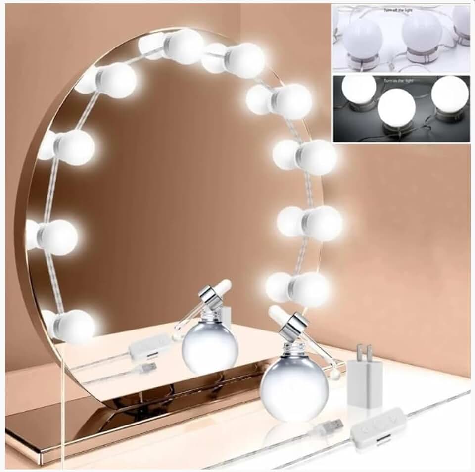 Kit Luz De Led Para Camarim Maquiagem 3 Cores 10 Lâmpadas