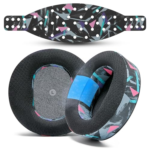 WC Mod Kit V2 for Maxwell Gen 1 – Cooling Gel Earpads + Extra Wide Silicone Headband Compatible with Audeze Maxwell Xbox & PS5 Gen 1 by Wicked Cushions | Enhanced Comfort & Cooling | 90's Black by WC - Used condition - US$13.34