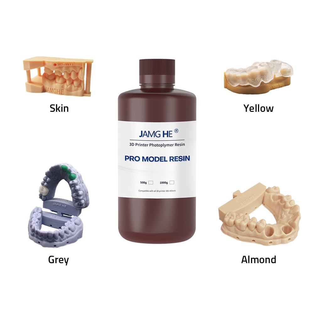 JAMG HE Resina per stampante 3D Dental Pro Model Water Washable Light Grey 500g