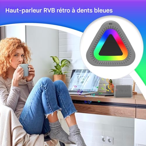 Tuxuseo Haut-parleurs Portables sans Fil Petite Enceinte sans Fil Vintage – vue 2