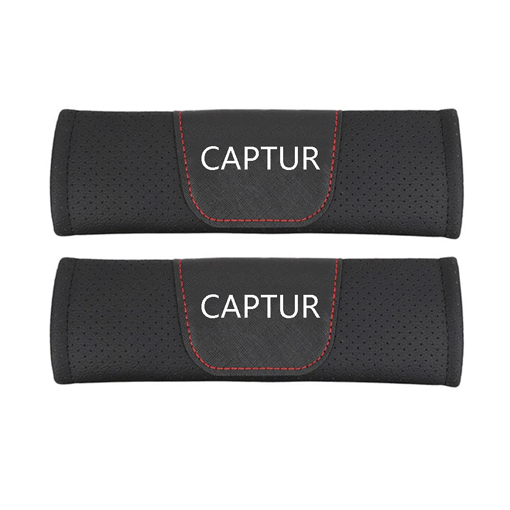 Voor Renault Clio Ademende Lederen Auto-Interieur Veiligheidsgordel Hoezen Verwijderbare Autogordel Comfort Pads Veiligheidsgordelhoezen Bescherming Accessoires 2 Stuks