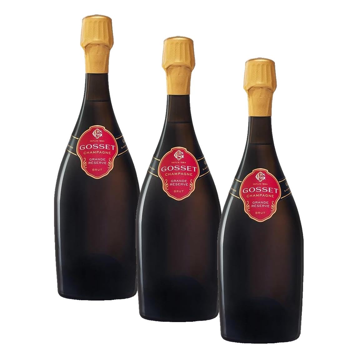 Champagne Gosset Grande Réserve - 75 cl (Lot de 3)