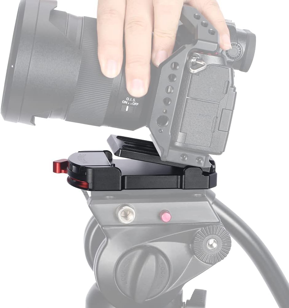 Piastra Sgancio Rapido, NICEYRIG Baseplate a sgancio rapido per fotocamera applicabile a DJI Ronin RS 2/RSC 2/SC/S e Zhiyun Weebill S/Weebill 2/Crane Series Gimbal Stabilizer e Treppiede