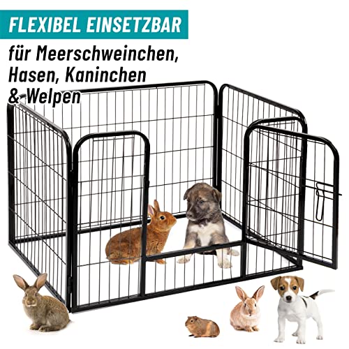 VOSS.PET Welpenauslauf XL mit Bodenwanne, Welpengitter, Kleintier Freilaufgehege 93x63x63cm