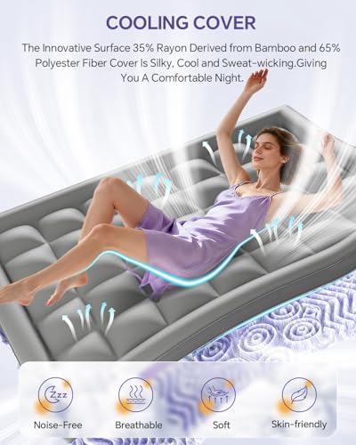 Image of ChiXpace 4 Inch Twin Mattress Topper Dual Layer Memory Foam Mattress Topper, Soft Pillow Top Mattress Cover, Gel Foam Mattress Egg Crate Design, Twin Size Mattresses Pad (Grey)