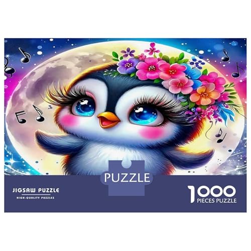 Puzzle de 1000 piezas de pingüino adorable con encaje preciso de 52x38cm 2