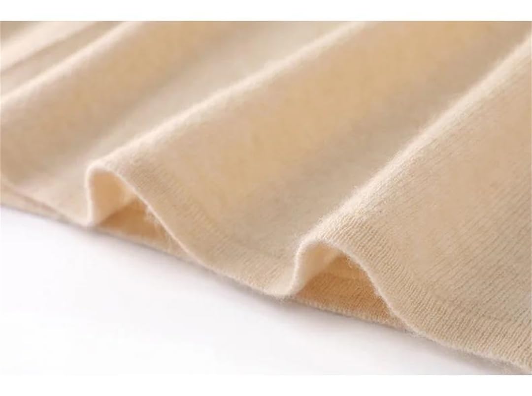 Abito da donna in maglia di lana merino, con scollo a V, con bottoni, a maniche lunghe, caldo, per autunno e inverno, rosso, L