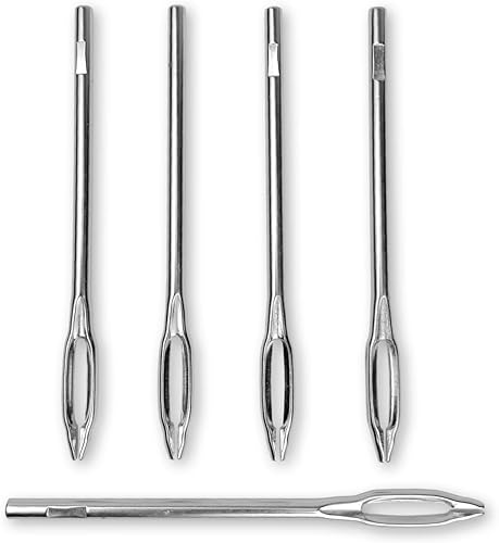 Cinco (5) agujas de ojo dividido de repuesto para herramientas de reparación de tapones de neumáticos con mango en T de metal TYK Industries