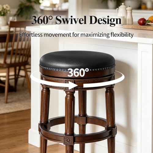 Image of DUHOME Swivel Bar Stools, Stools with Removable Replaceable Legs