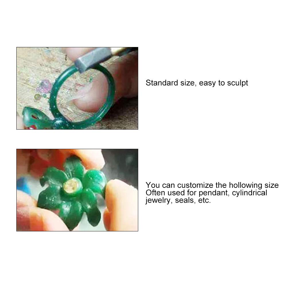 Anello per anello in cera, Tubo di cera Anello per cera verde Grande piatto tubo laterale Tubo ad anello in cera per intaglio Gioielli anello strumento per gioielli creazione e progettazione anelli