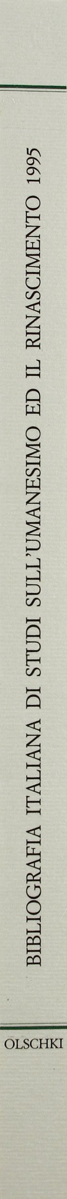 Bibliografia italiana di studi sull'umanesimo ed il Rinascimento (1995)