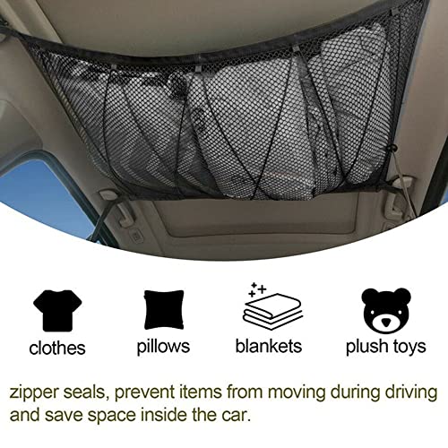 Tasca a rete da soffitto per auto, regolabile