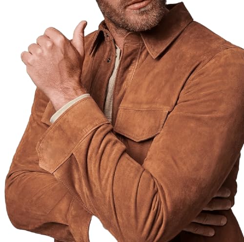 Image of Isaac & David Chicago Mens Leather Jacket Real Lambskin Classic Vintage Style Leather Jackets For Men Leather Jacket for Mens